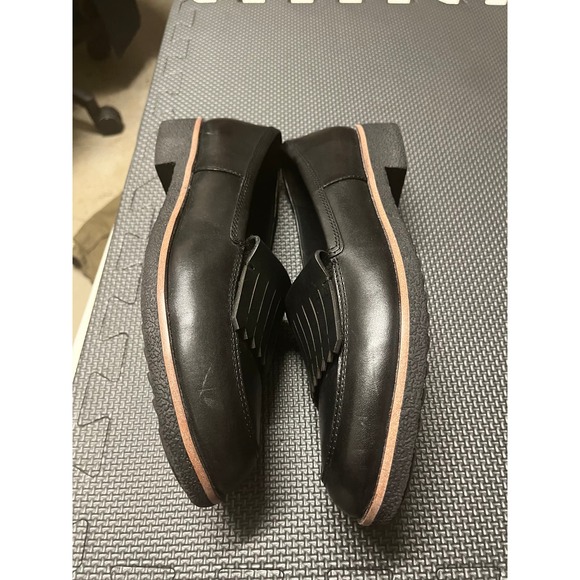 Clarks England Griffin Kilt Loafer Black Leather Women's Shoes Size 10M - Picture 3 of 8